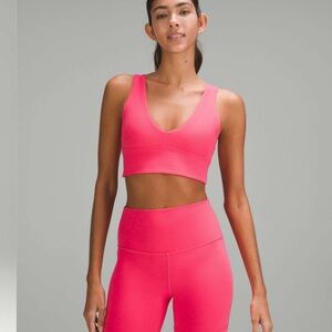 NWT New LULULEMON Align V-Neck Sports Bra LIPG Lipgloss Hot Pink 8 A/B Cup